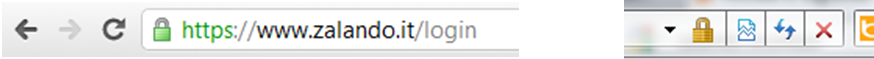 Barra sicurezza del browser
