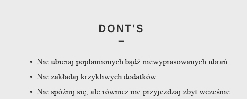 Czego nie robić podczas rozmowy kwalifikacyjnej Don'ts: Czego nie robić podczas rozmowy kwalifikacyjnej