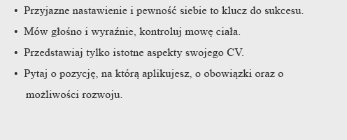 Co robić podczas rozmowy kwalifikacyjnej Do's: Co robić podczas rozmowy kwalifikacyjnej