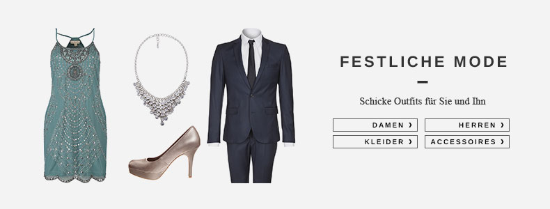 Festliche Mode für Sie und Ihn gibt es bei Zalando.de! Festliche Mode für Sie und Ihn gibt es bei Zalando.de!