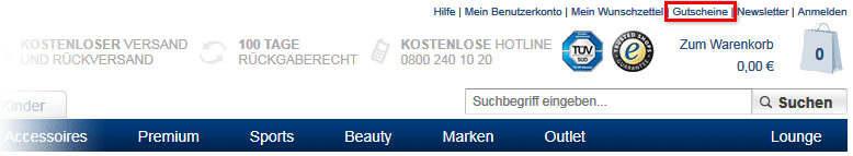 Hier finden Sie Geschenkgutscheine